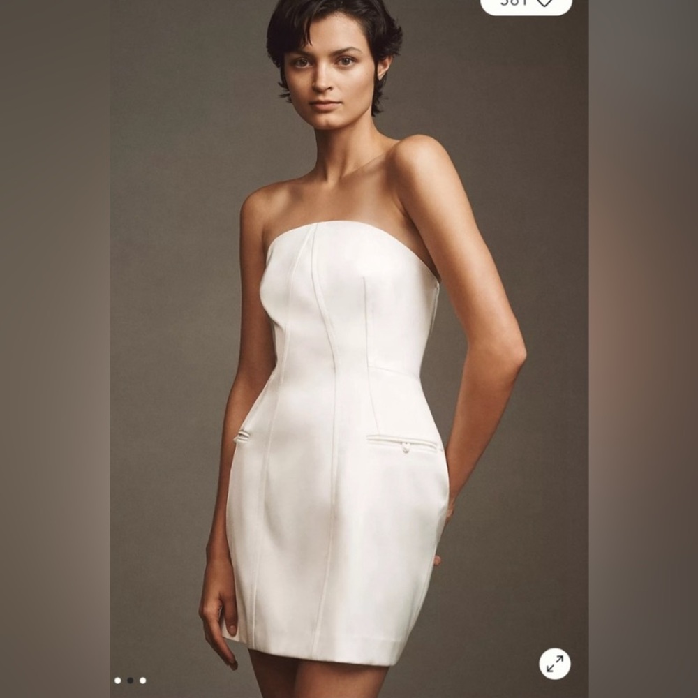 NWT Anthropologie BHLDN Clean Lines Strapless Dress